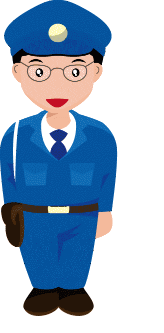 電殺　警官男女敬礼