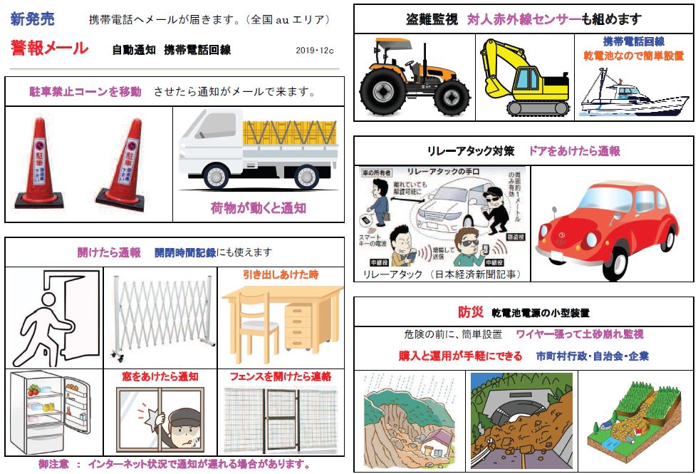 警報メール　わな通知応用1